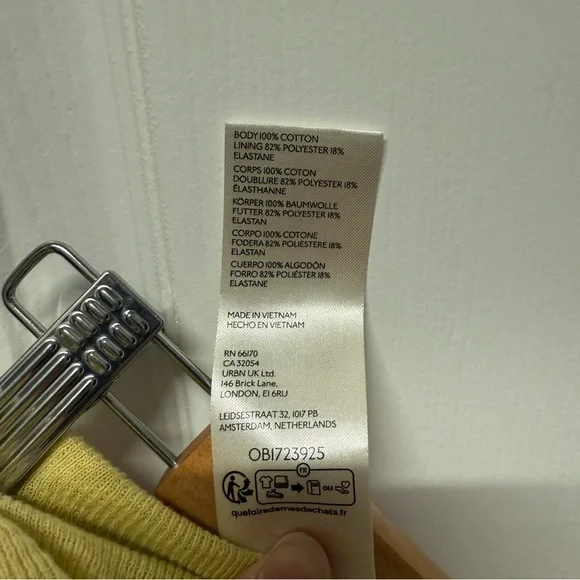 Free People| NWT Women’s Boulevard Ruched Yellow Tube Top in Size Small - Picture 11 of 12